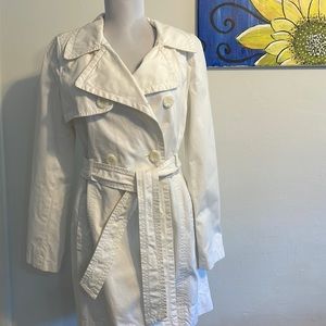 Old Navy-jean trench coat-100% cotton-fully lined~double breasted-with pockets